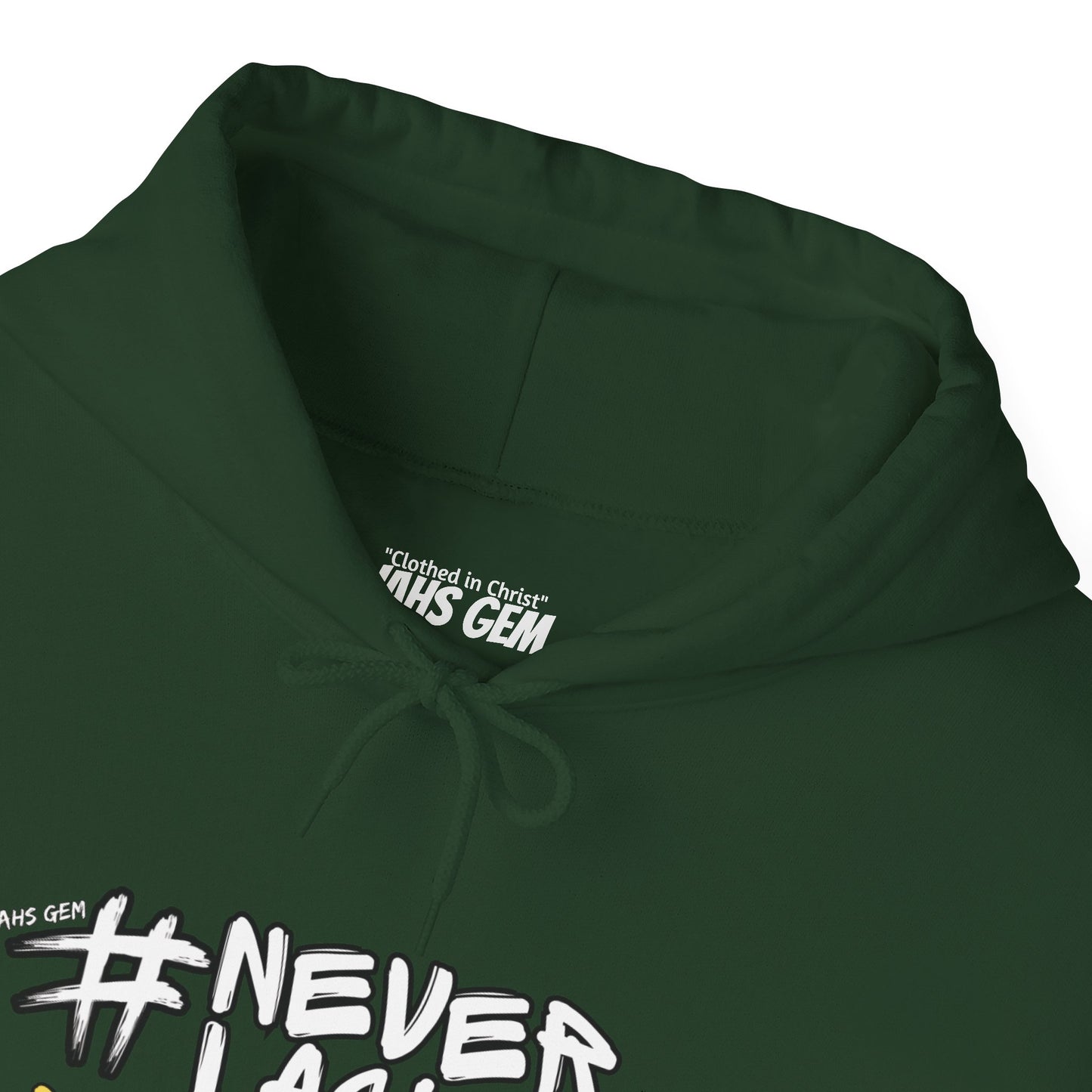 #NEVERLACKIN'  Unisex Heavy Blend Hoodie - Psalm 34:9