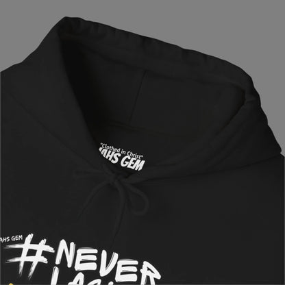 #NEVERLACKIN'  Unisex Heavy Blend Hoodie - Psalm 34:9