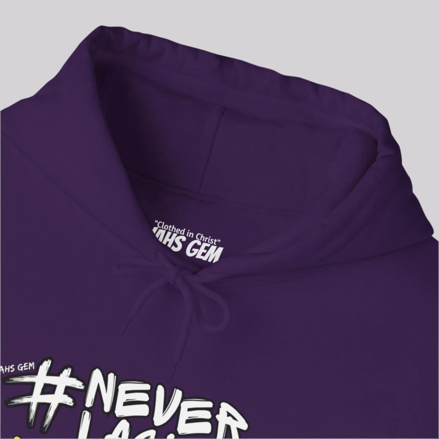 #NEVERLACKIN'  Unisex Heavy Blend Hoodie - Psalm 34:9