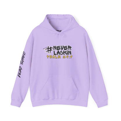 #NEVERLACKIN'  Unisex Heavy Blend Hoodie - Psalm 34:9
